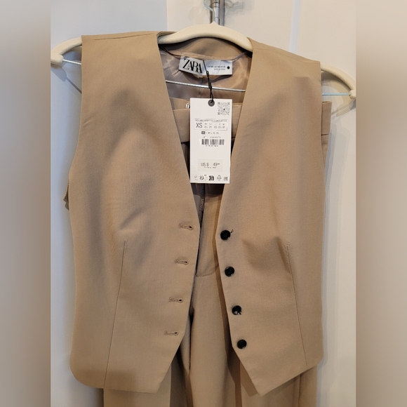 Zara Tan Vest and Trousers Set - Picture 3 of 5